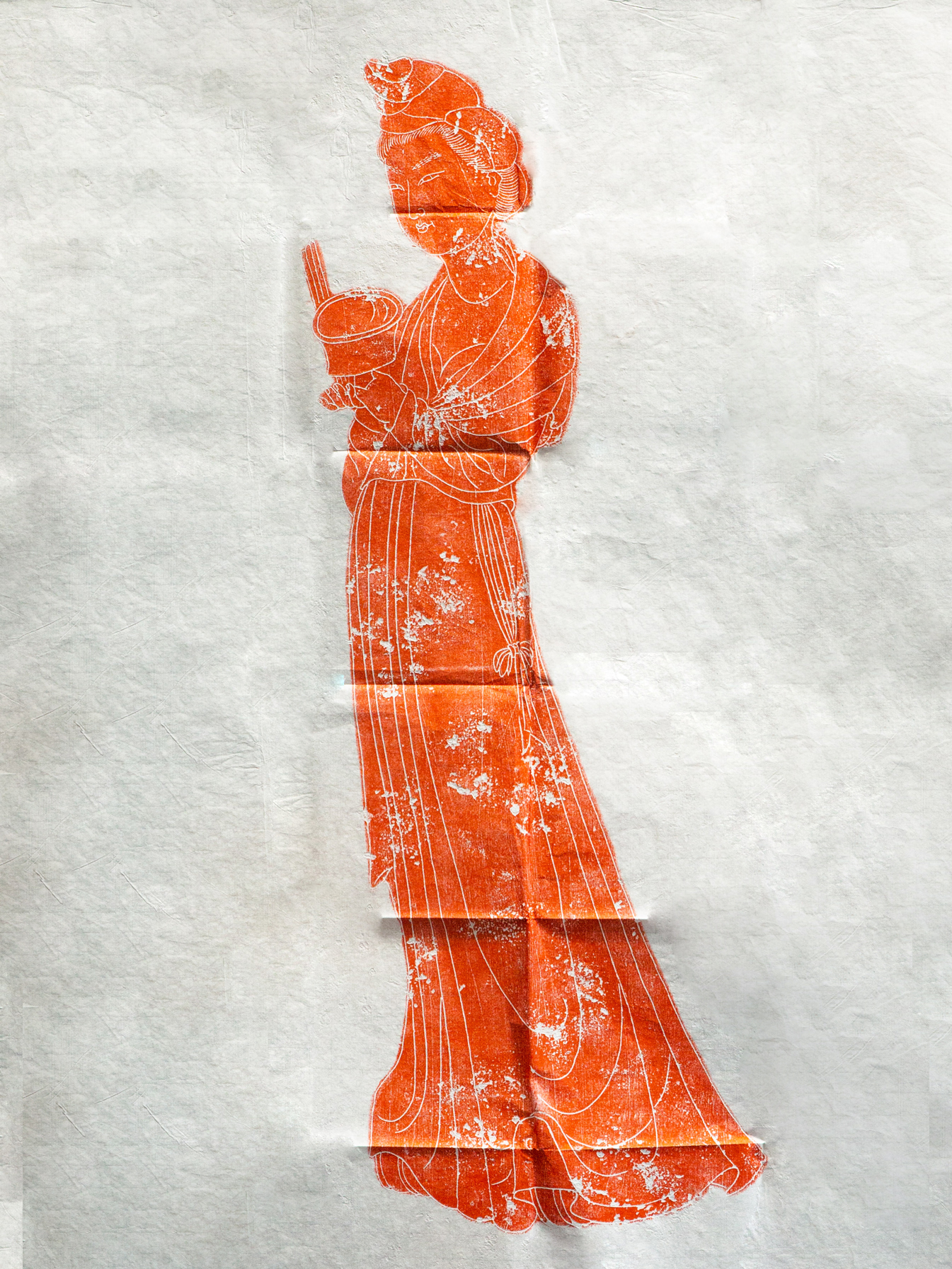 唐代仕女石刻拓片