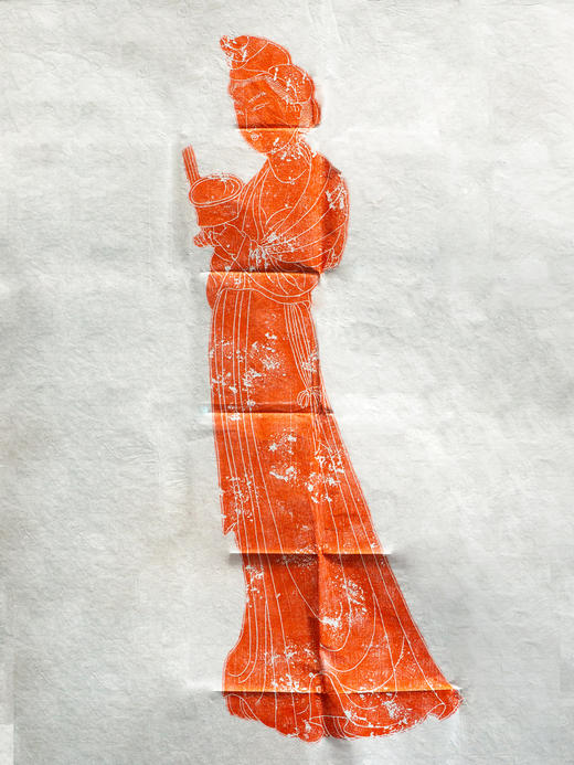 唐代仕女石刻拓片 商品图0