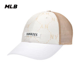 MLB纯色学院风印花网眼帽3AMCM0153【无货退款】