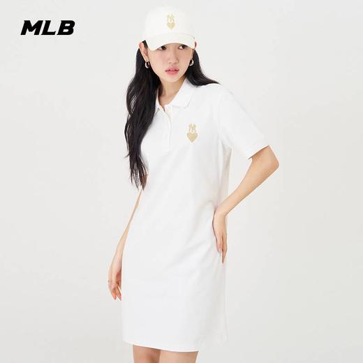 MLB女款爱心标小标纯色立领连衣裙3FOPH0143 商品图3