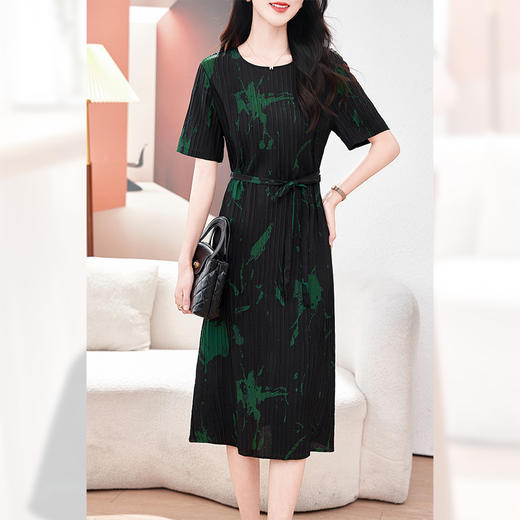 丁摩 20姆米柔碟绉重磅桑蚕丝真丝连衣裙0309 商品图2