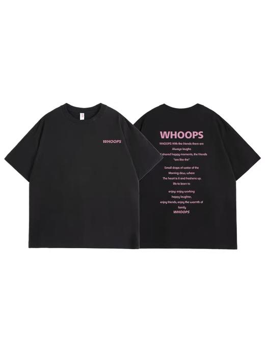 七夕福利-NO退~情侣潮牌100%棉双面粉字母印花短袖T恤-喜出 商品图1