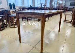 龙福胡桃木单抽茶水柜 胡桃木小圆桌胡桃木小茶桌 商品图3