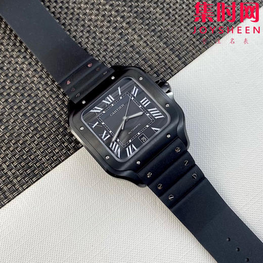 新卡地亚BV山度士系列WSSA0039 黑武士 全黑桑托斯 年度新款 ADLC黑色碳镀层 男士腕表 李现同款 商品图2