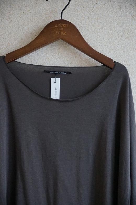 ALBUM DI FAMIGLIA 黑/深灰色可选圆领上衣T恤 商品图9