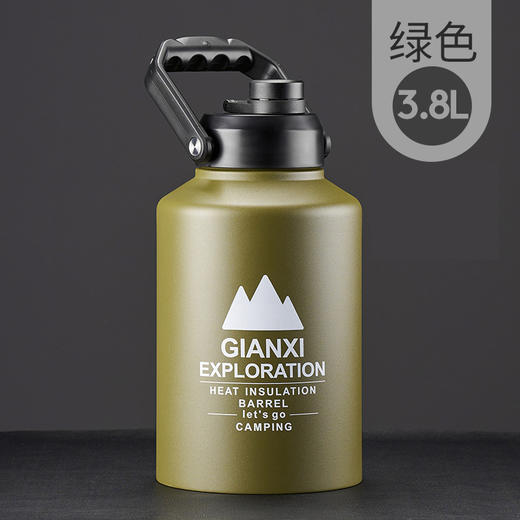 送冰夹！【专业保冷，大容量户外冰桶！】户外露营野餐保鲜不锈钢保温桶 夜市摆摊冰块保冷手提 大容量水壶-QQ 商品图7