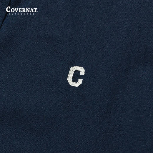 covernat韩国潮牌C刺绣LOGO 宽松亲肤亚麻衬衫2024春夏新品CO2401SH06 商品图3