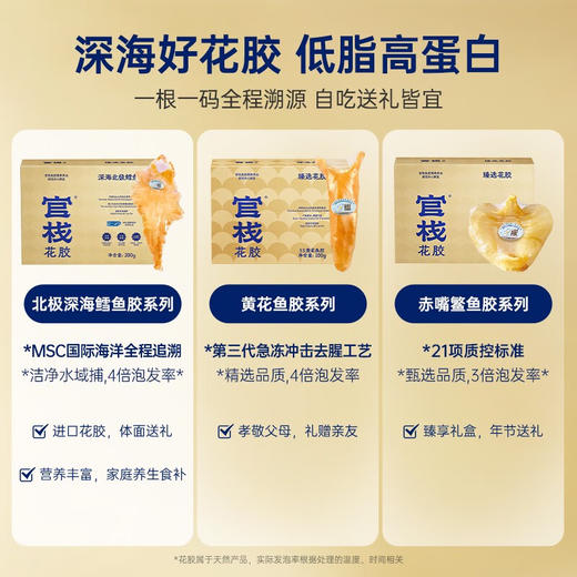 【送礼推荐】官栈 深海北极挪威特选鳕鱼胶200g-15头 礼盒装 商品图4