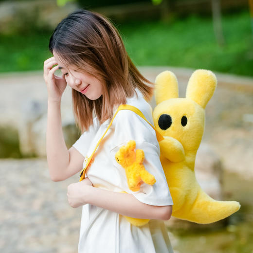 毛绒团团公仔双肩包 商品图0