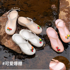 「下单赠鞋花」SACHA复古气质玛丽珍洞洞鞋，一鞋两穿防滑鞋底内凹中底设计，穿着更舒适