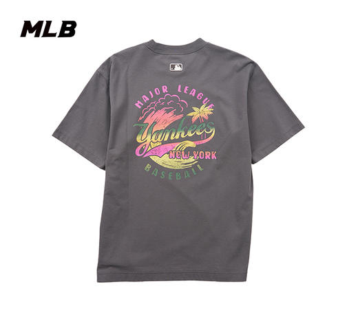 MLB男女同款背标印花25春夏新款T恤3ATSX0453 商品图5