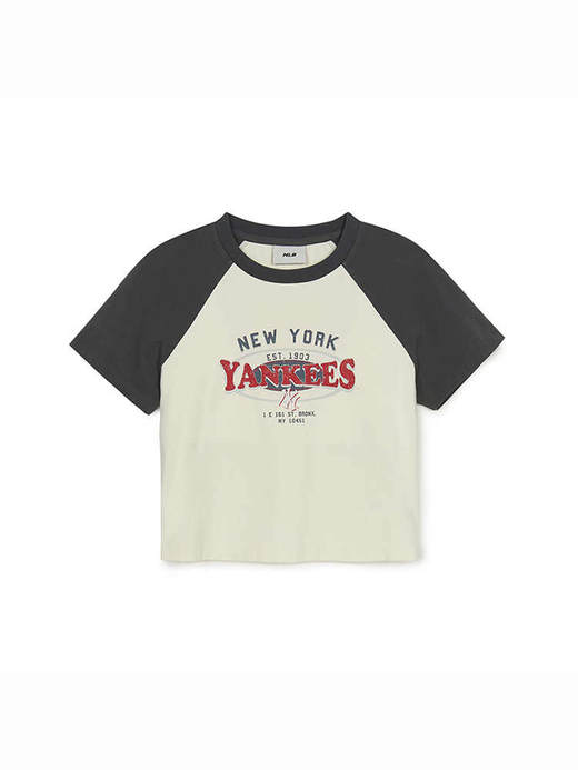 MLB女款复古胶片短款撞色休闲T恤25春季新款3FTSV0853【无货退款介意勿拍】 商品图0