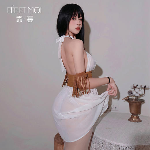 【霏慕】西部女郎前开襟绑带套装6611情趣内衣性感制服  20/箱 商品图2