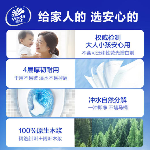 维达蓝色经典145克4层卷纸×27卷 商品图1