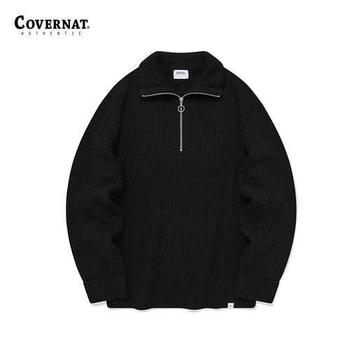 covernat冬季新品羊羔毛中长款拉链针织衫男士外套CO2303KT15 商品图2