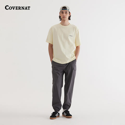 Covernat韩国潮牌T恤男女同款2025新款圆领纯色AUTHENTICTCO2502ST01 商品图4