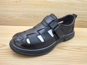 季新款豪行男鞋真牛皮休闲13283862包头透气凉鞋罗马鞋