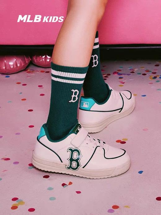 【限时秒杀】MLB儿童男女鞋时尚休闲队标复古小白鞋7ASXCA33N 商品图1