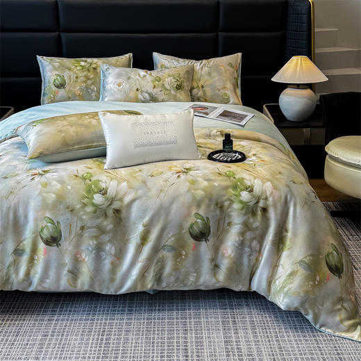 热卖！100%兰精天丝！恒源祥高品质四件套  中华老字号严选 奢华质感 数码印花 柔软亲肤 床单床笠款可选 商品图12