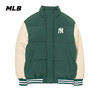 MLB男女同款学院风背标字母标拼接袖羽绒服3ADJV1346 商品缩略图0