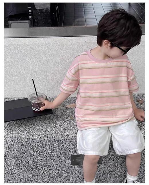 💥【德贝靓舒亲子款A类韩版纯棉条纹短袖D8801】🔥家人们！谁懂啊！德贝靓舒放大招了！ 👑A 类婴幼儿级别的亲子条纹短袖 D8801， 🎉清仓秒杀直接买一送一！ 商品图4