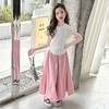 【夏日新品上新！女童韩版时髦套装！】女童韩版时髦 夏季套装 儿童新款短袖上衣+裤裙两件套 夏装显瘦-QQ 商品缩略图7