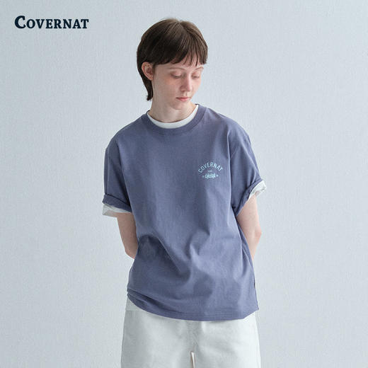 COVERNAT韩国潮牌基础款短袖旅行公交T恤男女通用休闲2025夏新CO2502ST43 商品图1