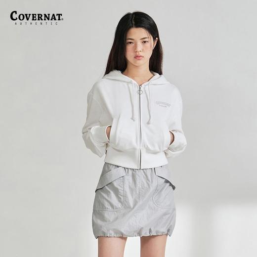 covernat韩国潮牌露脐带帽拉链外套女甜酷潮流时尚短外套2024春夏CO2401HZ70 商品图0