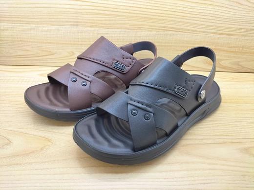 夏季新品豪行14255650纯牛皮平底男士沙滩鞋露趾凉鞋 商品图2