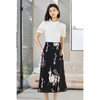 剩S/M/L 【国风提花衬衫水墨印花半裙两件套】新中式女套装夏季高级感气质3890 商品缩略图1