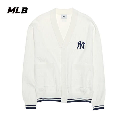 MLB小标纯色男女同款针织开衫3AKCM0251 商品图5