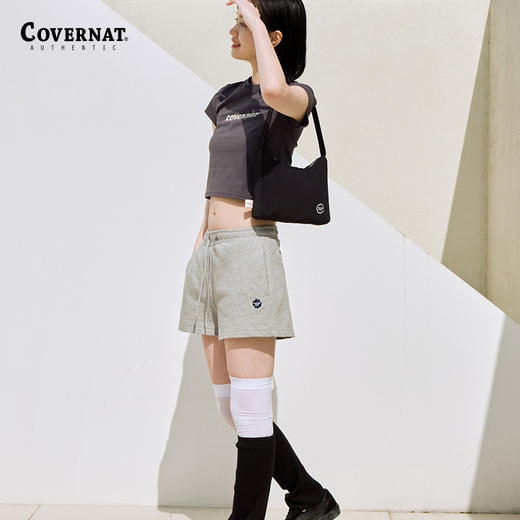 Covernat夏季新品时尚休闲百搭抽绳女士小标志短裤女裤CO2302SO78 商品图1