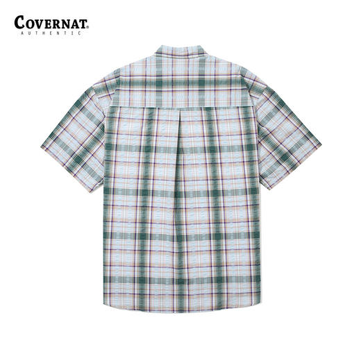 Covernat韩国潮牌格子图案短袖衬衫时尚休闲百搭男女同款上衣CO2402SS09 商品图1