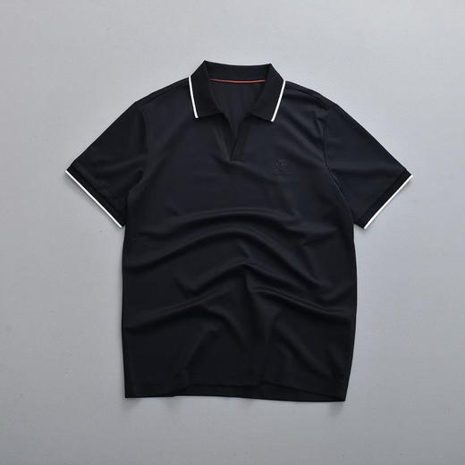 LP男士翻领短袖Polo衫。 蓝色 黑色 商品图3
