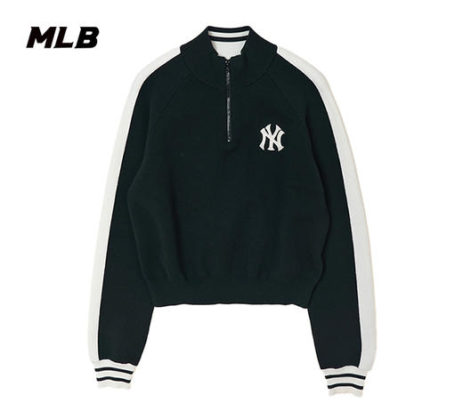 MLB女款小短款学院风背标字母标针织套衫3FKPV0251【无货退款介意勿拍】 商品图2