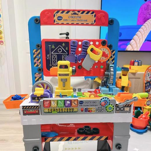 伟易达仿真多功能工作台山姆同款工具箱维修拧螺丝双语创意拼搭电动玩具 商品图4