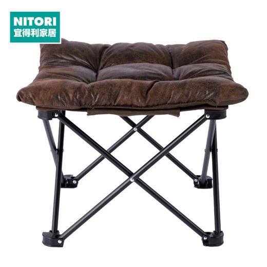 户外午休可折叠椅便携式高背蝴蝶椅/折叠凳 棕色/米色 商品图3