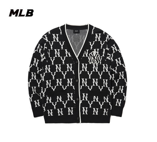 【限时秒杀】MLB 2022年新款老花针织开衫外套满标满印男女同款3AKCM0121【无货退款介意勿拍】 商品图1