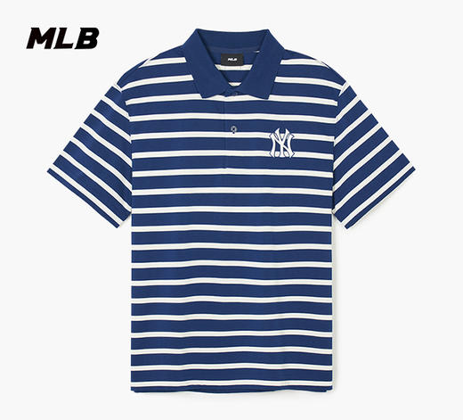 【一口价】MLB男女同款立领条纹款时尚短袖T恤3APQV0343【无货退款介意勿拍】 商品图3