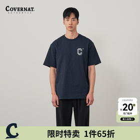 covernat韩国潮牌短袖T恤情侣同款男女圆领套头上衣时尚棉质CO2302ST13