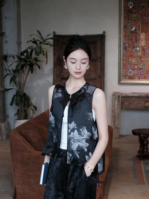 盛唐牡丹| 荷韵欧根缎马甲 商品图1