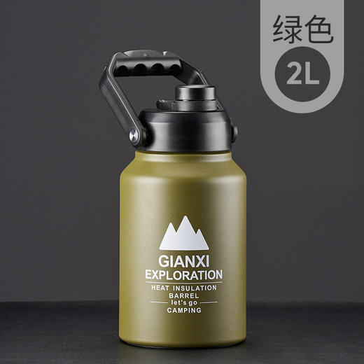 送冰夹！【专业保冷，大容量户外冰桶！】户外露营野餐保鲜不锈钢保温桶 夜市摆摊冰块保冷手提 大容量水壶-QQ 商品图5