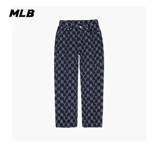 MLB满印老花系列牛仔长裤3FDPM0424 商品图0