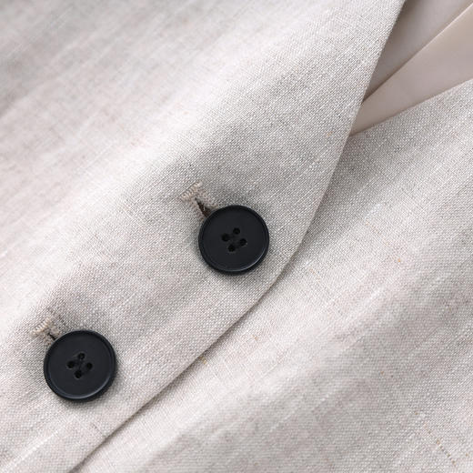 「高货wl」全新升级【铂金会员431/天猫579/差价148】(99509)洛诗琳高品质V领西装背心马甲休闲简约通勤亚麻两件套女 商品图2