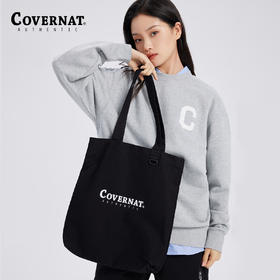 covernat韩国潮牌简约字母手提包经典款基础帆布包刺绣单肩包CO2200EC01