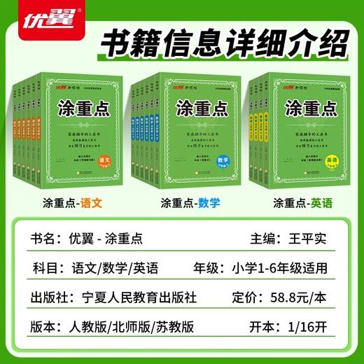 2026春 新领程涂重点人教版语文数学英语一二三四五六年级下册任选语文数学英语课堂笔记同步课本小学教材全解 商品图1