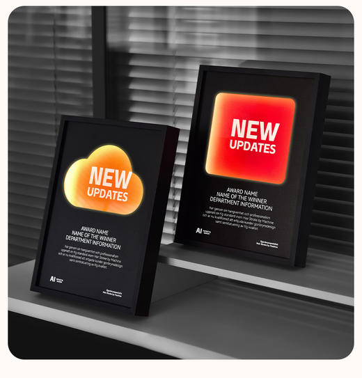 创意奖牌订做金属授权牌定制颁奖纪念荣誉证书授权插电发光款奖杯 可开发票 商品图2