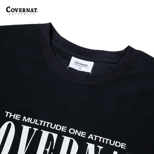 covernat韩国潮牌休闲宽松拱形LOGO短袖时尚舒适T恤2024春夏CO2402ST42 商品图2
