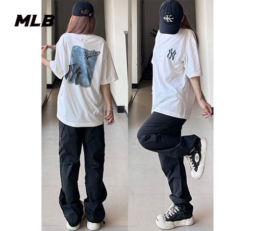 【限时秒杀】MLB男女同款老花背标波普风25春夏新款T恤3ATSM1053 商品图1