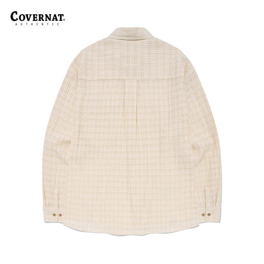 covernat韩国潮牌男女同款泡泡纱舒适透气衬衫2024春夏新品CO2401SH05 商品图1